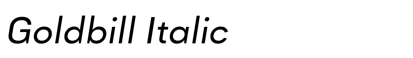 Goldbill Italic